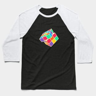 Rubiks Cube 90s Cute Colors Baseball T-Shirt